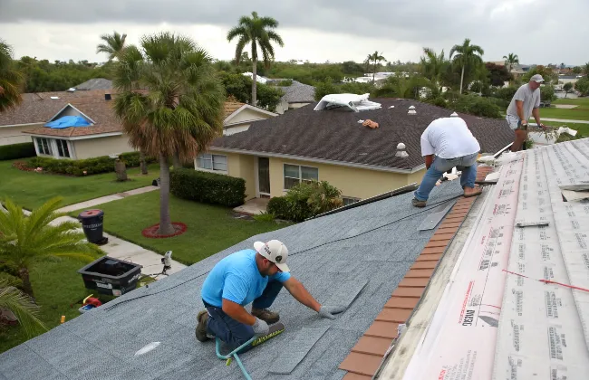 Window technician installing a window